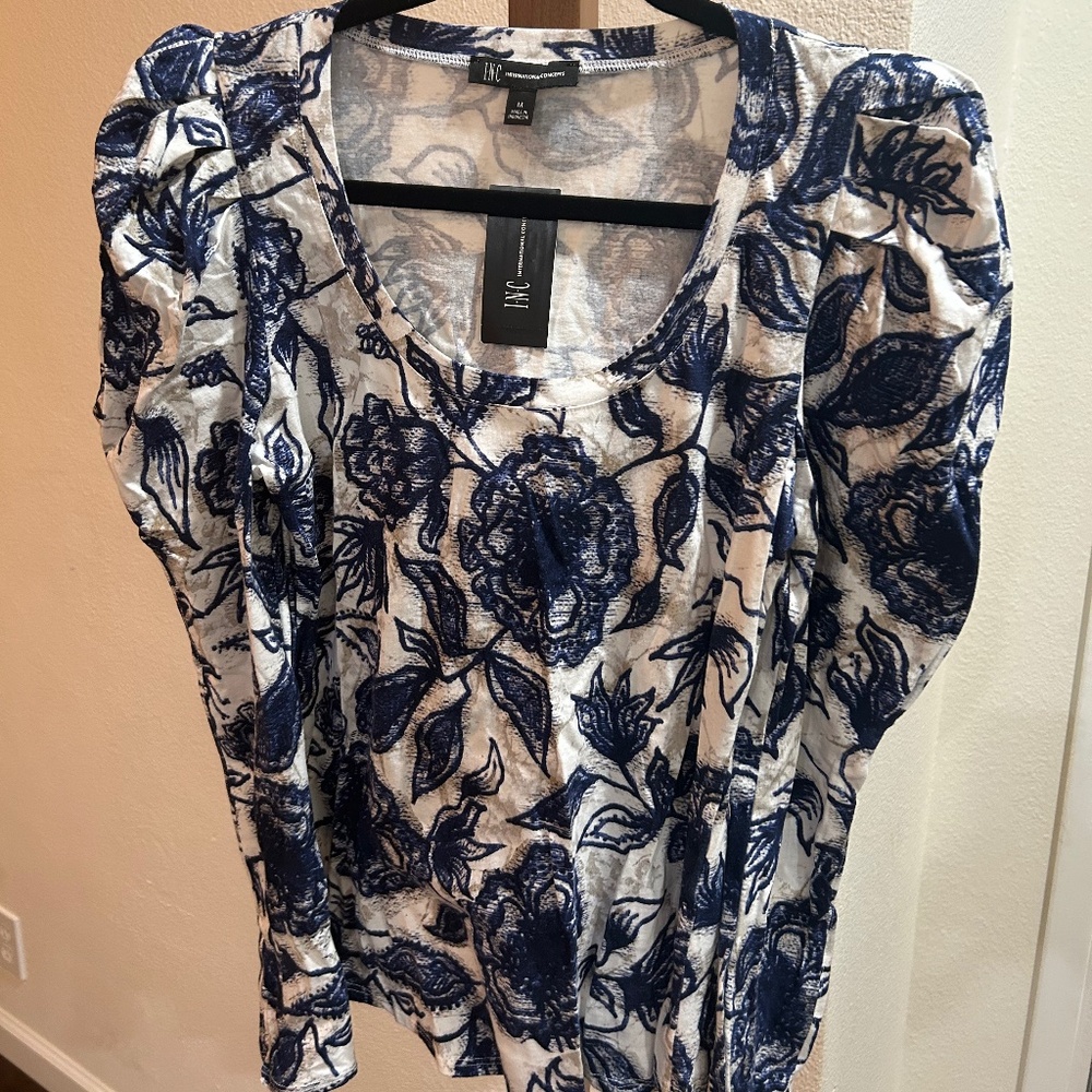 Long sleeved floral blouse